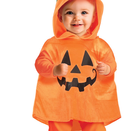 Poncho de Halloween Calabaza bebé