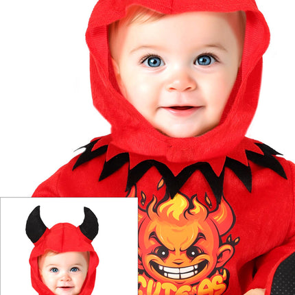 Disfraz de Halloween Diablo Rojo para Bebé
