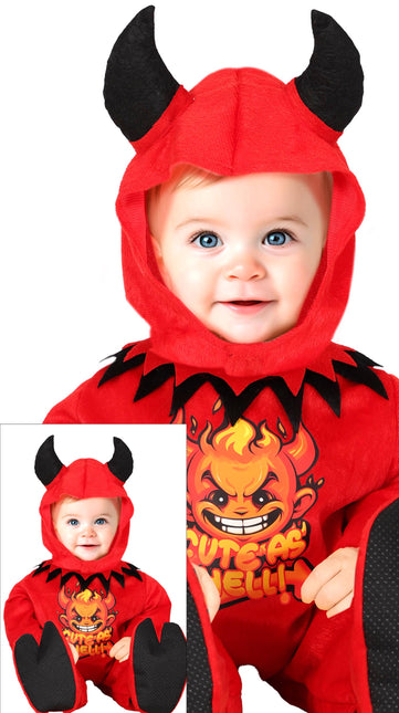 Disfraz de Halloween Diablo Rojo para Bebé