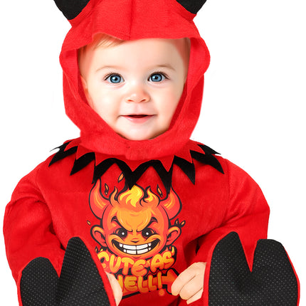 Disfraz de Halloween Diablo Rojo para Bebé