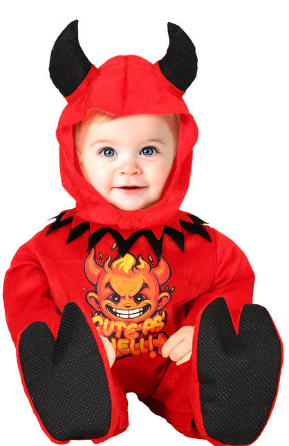 Disfraz de Halloween Diablo Rojo para Bebé