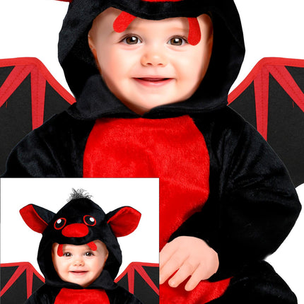 Disfraz de Halloween Murciélago Rojo para Bebé