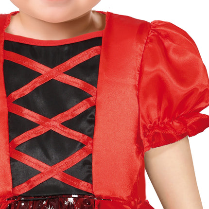 Disfraz de Halloween Rojo Negro Bebé Diablo
