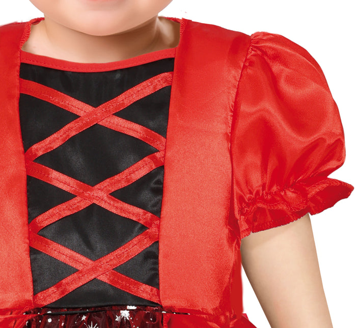 Disfraz de Halloween Rojo Negro Bebé Diablo