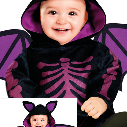 Disfraz de Halloween Murciélago morado para bebé