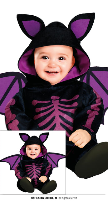 Disfraz de Halloween Murciélago morado para bebé