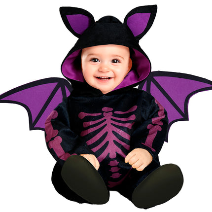 Disfraz de Halloween Murciélago morado para bebé