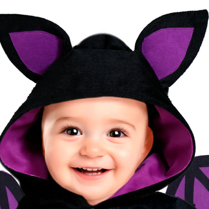 Disfraz de Halloween Murciélago morado para bebé