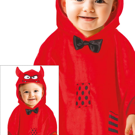 Poncho de Halloween Bebé Diablo