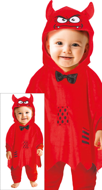 Poncho de Halloween Bebé Diablo
