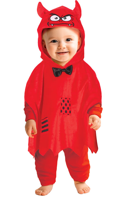 Poncho de Halloween Bebé Diablo