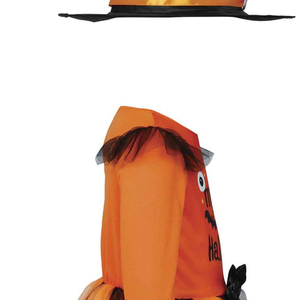 Disfraz de Halloween de bruja para bebé, negro y naranja