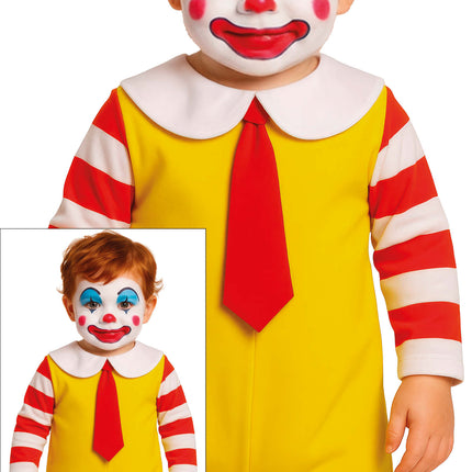 Disfraz de Halloween de payaso de McDonald's para bebé