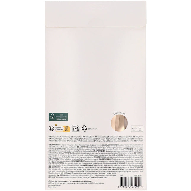 Cortina de puerta dorada 2m