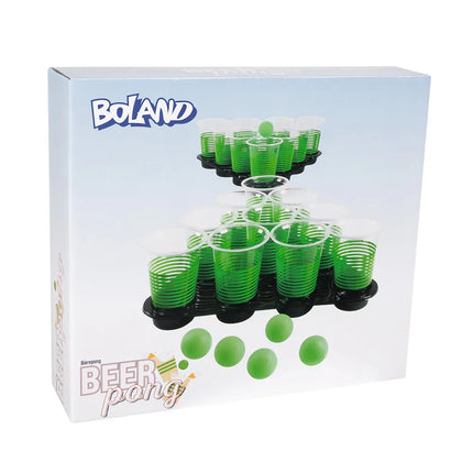 Juego de beber Beer Pong Deluxe (20 vasos, 6 bolas, 2 bandejas)