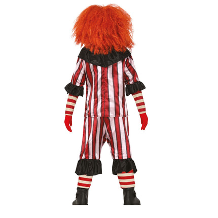 Disfraz Halloween Payaso Niño Rojo/Blanco