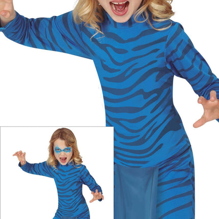 Disfraz de Felino Azul Niño