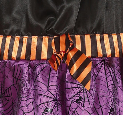 Disfraz Bruja Halloween Niña Morado Negro