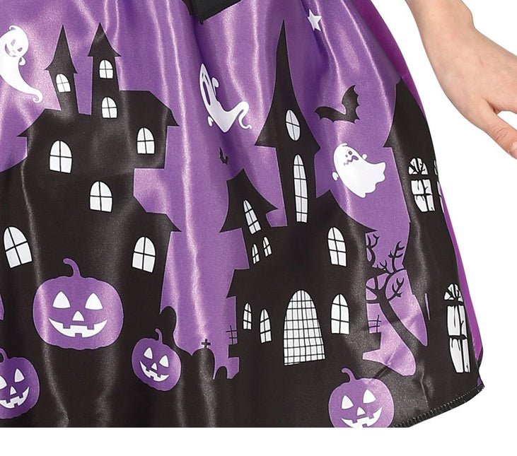 Disfraz Bruja Halloween Niña Morado