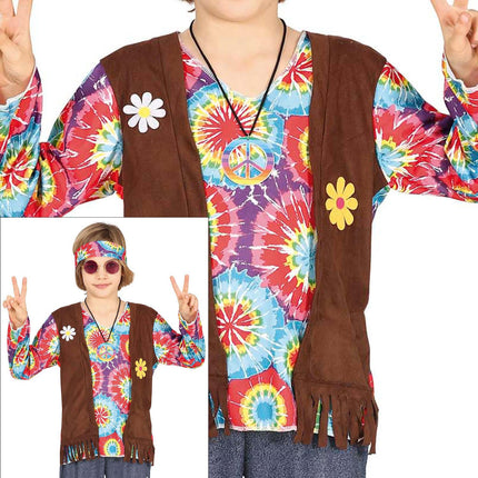 Disfraz Hippie Niño Flores
