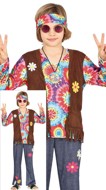 Disfraz Hippie Niño Flores