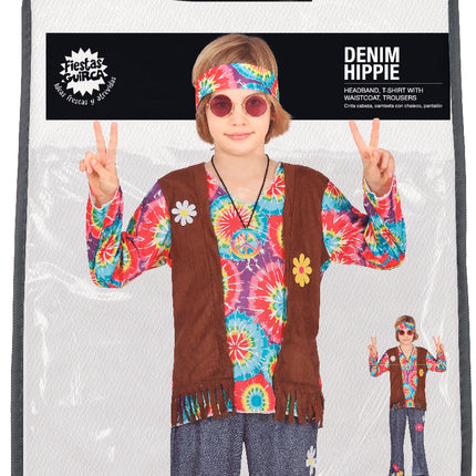 Disfraz Hippie Niño Flores