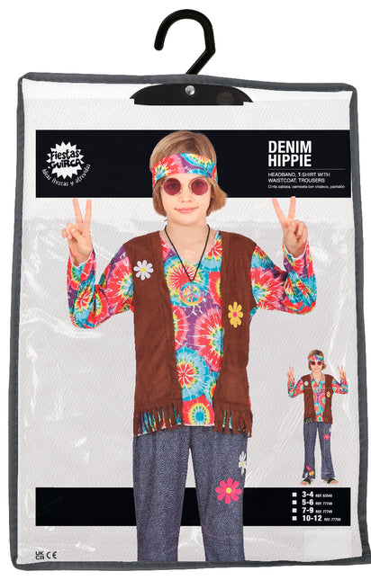 Disfraz Hippie Niño Flores