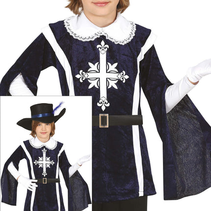 Disfraz de Mosquetero Azul Niño