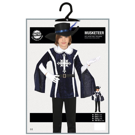 Disfraz de Mosquetero Azul Niño