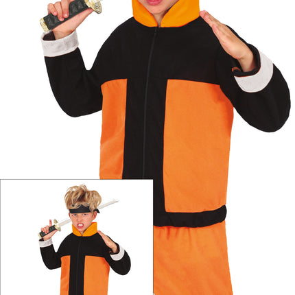 Disfraz de Ninja Niño Naranja Negro