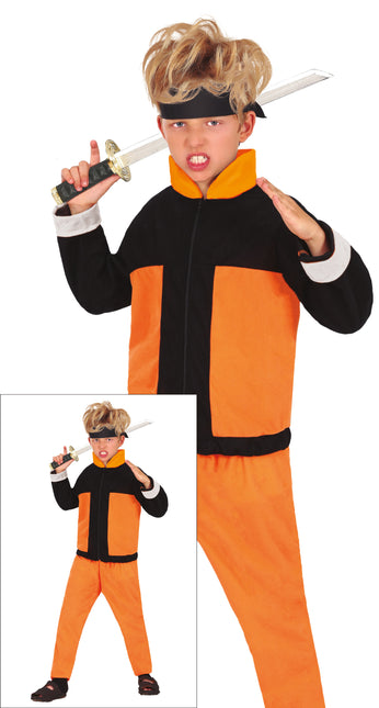 Disfraz de Ninja Niño Naranja Negro