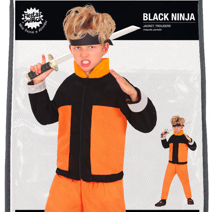 Disfraz de Ninja Niño Naranja Negro
