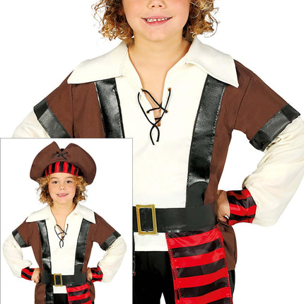Traje de pirata Brown Boy