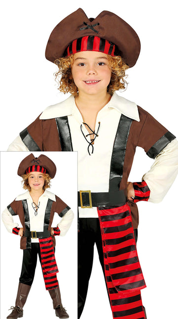Traje de pirata Brown Boy