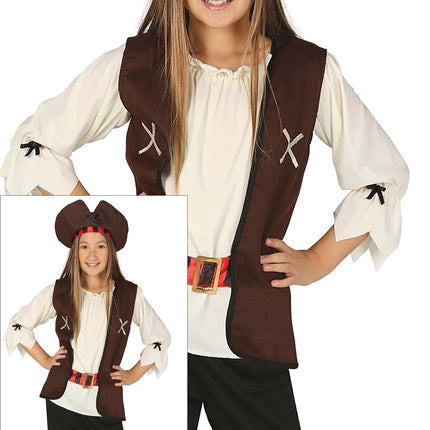 Traje pirata Niña morena