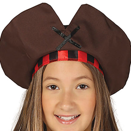 Traje pirata Niña morena