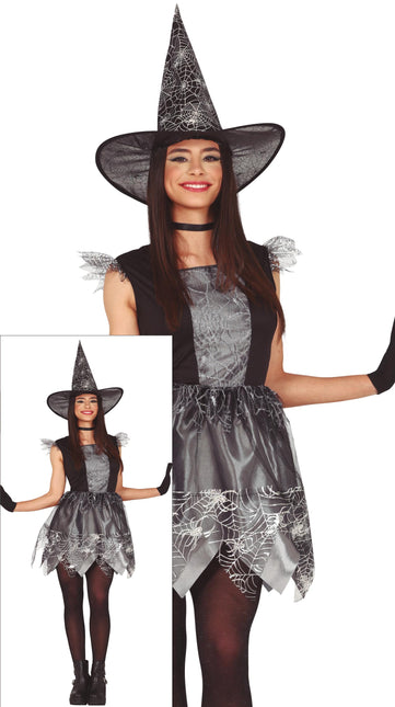 Disfraz de Bruja de Halloween Plata para Mujer