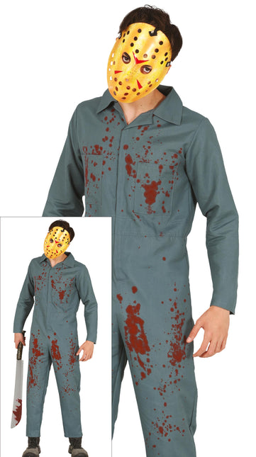 Disfraz de Halloween de Psicópata Mono para hombre