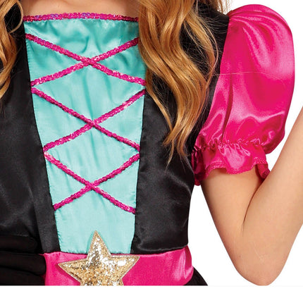 Disfraz Bruja Halloween Niña Estrella Rosa