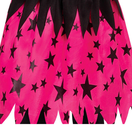 Disfraz Bruja Halloween Niña Estrella Rosa