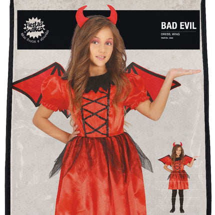 Diablo Disfraz Halloween Niña Rojo