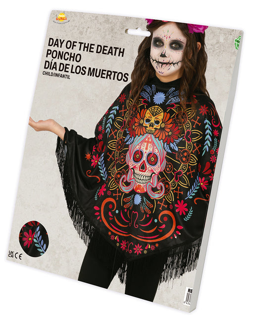 Día De Los Muertos Poncho Niña