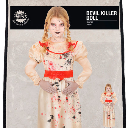 Vestido Halloween Niña Diablo Asesino