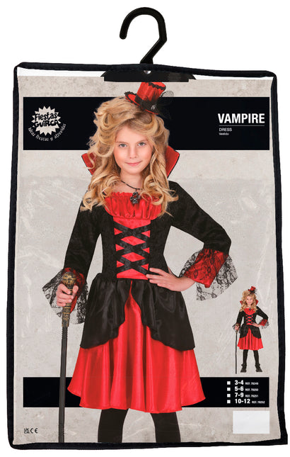 Vestido Halloween Niña Vampiro