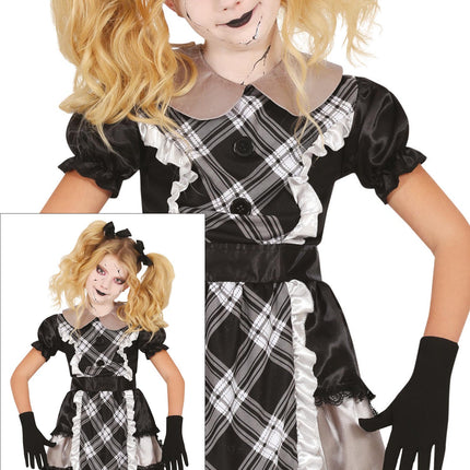 Muñeca de Porcelana Niña Vestida de Halloween