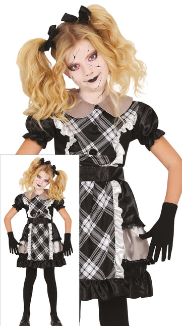 Muñeca de Porcelana Niña Vestida de Halloween