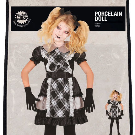 Muñeca de Porcelana Niña Vestida de Halloween