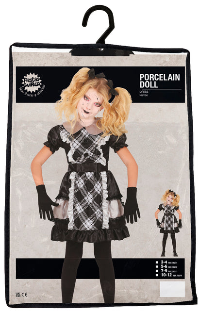 Muñeca de Porcelana Niña Vestida de Halloween
