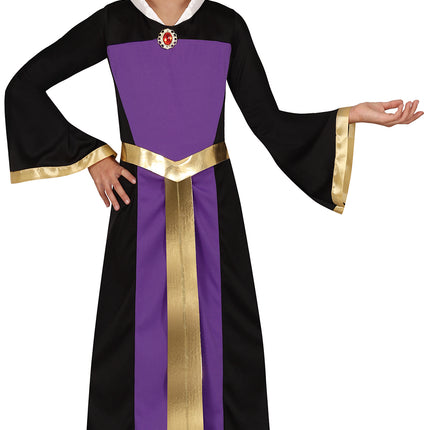 Vestido Halloween Morado Niña Reina