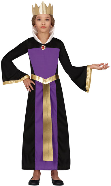 Vestido Halloween Morado Niña Reina